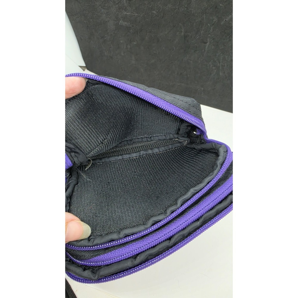 Case Logic Black Purple Accessory Organizer 2 Compartments With Belt Loops - Picture 5 of 6